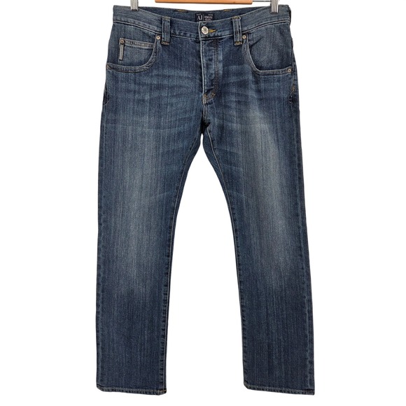 Armani Jeans Other - Armani Jeans J08 Slim Fit Mens 32x32 Blue Dark Wash Denim Casual‎ Streetwear